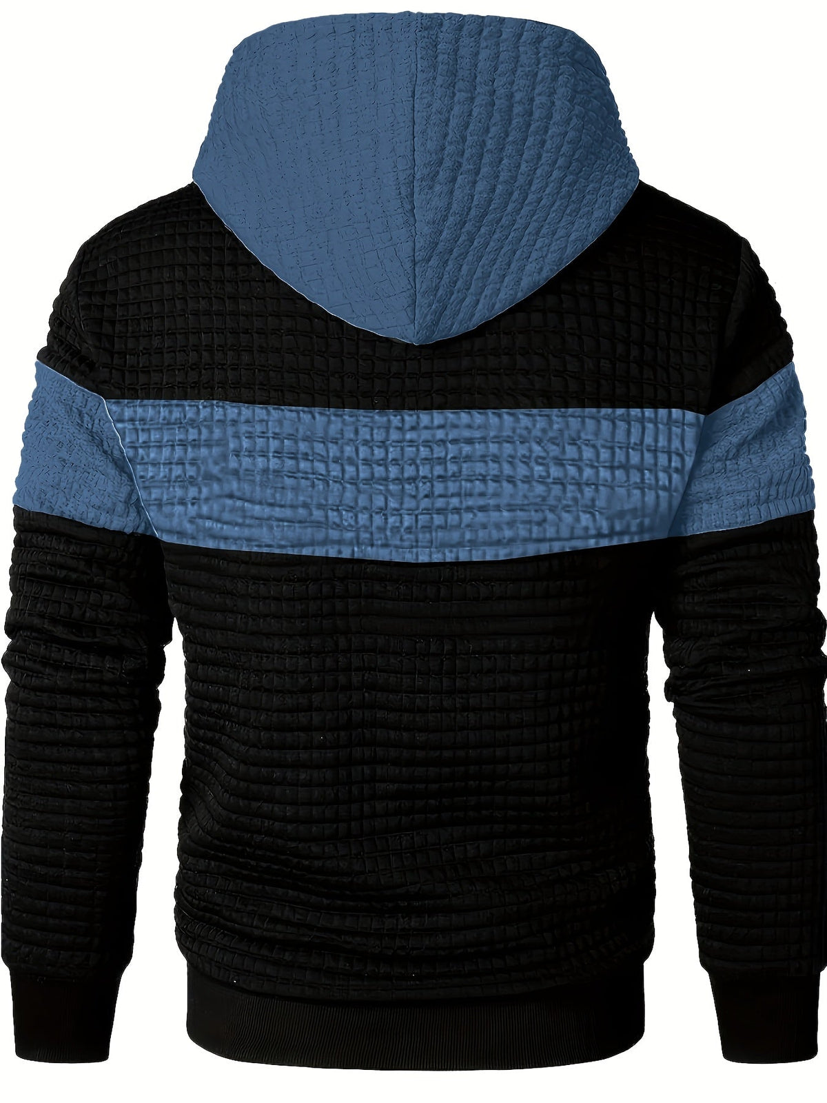 Hayes | Textured Color-Block Hoodie