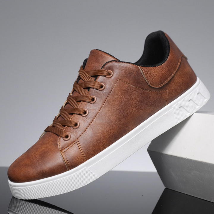 Frank | Leather Lace-Up Sneakers