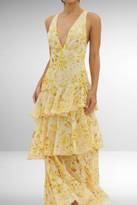 Alana | Floral Tiered Maxi Summer Dress
