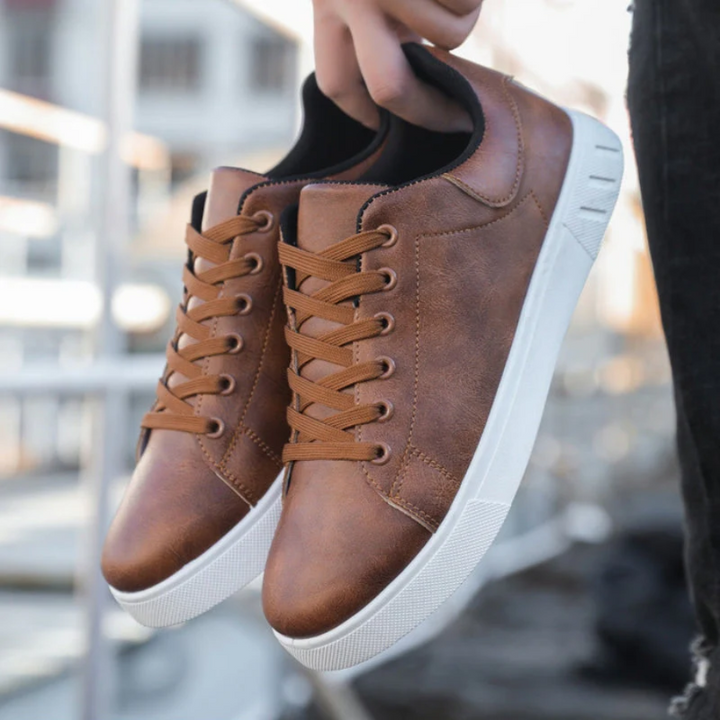 Frank | Leather Lace-Up Sneakers