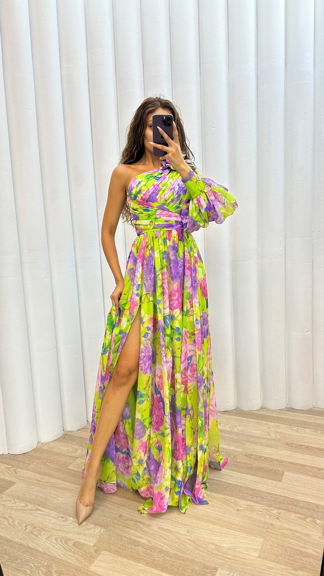 Alice | One-Shoulder Floral Maxi Summer Dress