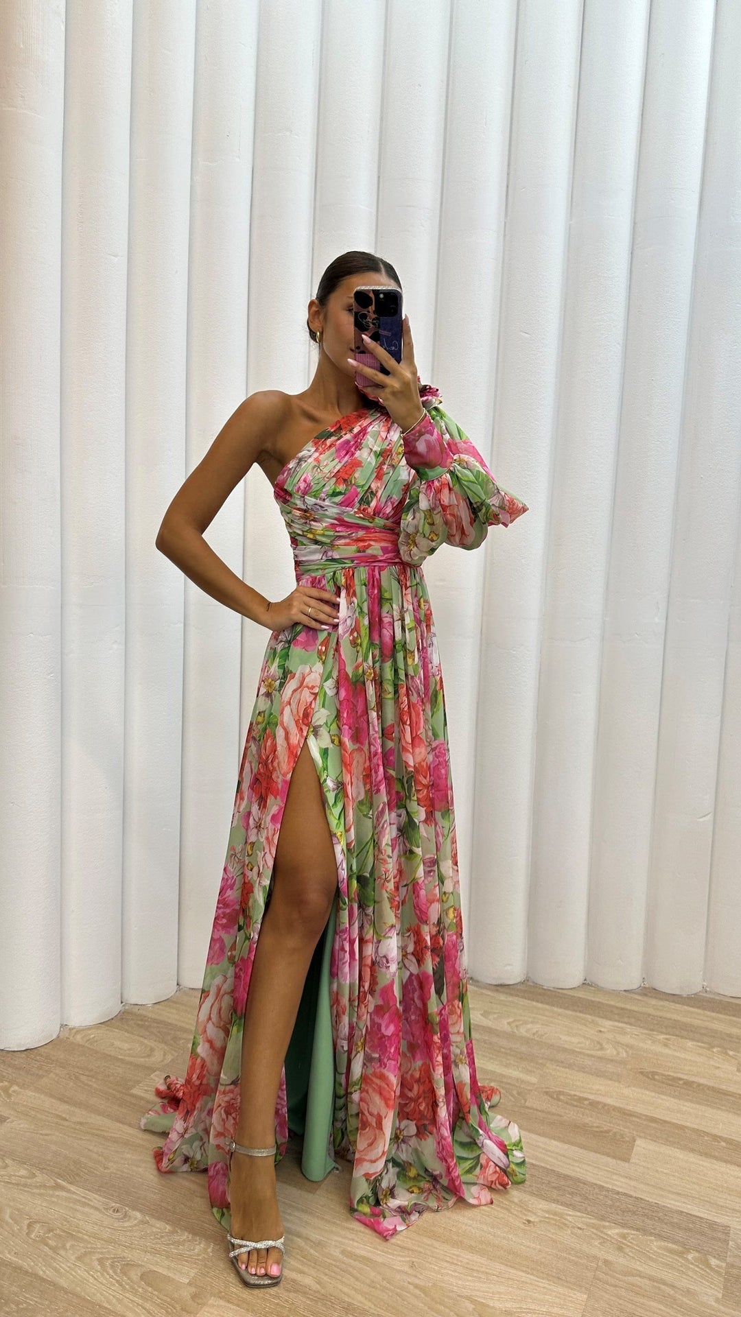 Alice | One-Shoulder Floral Maxi Summer Dress