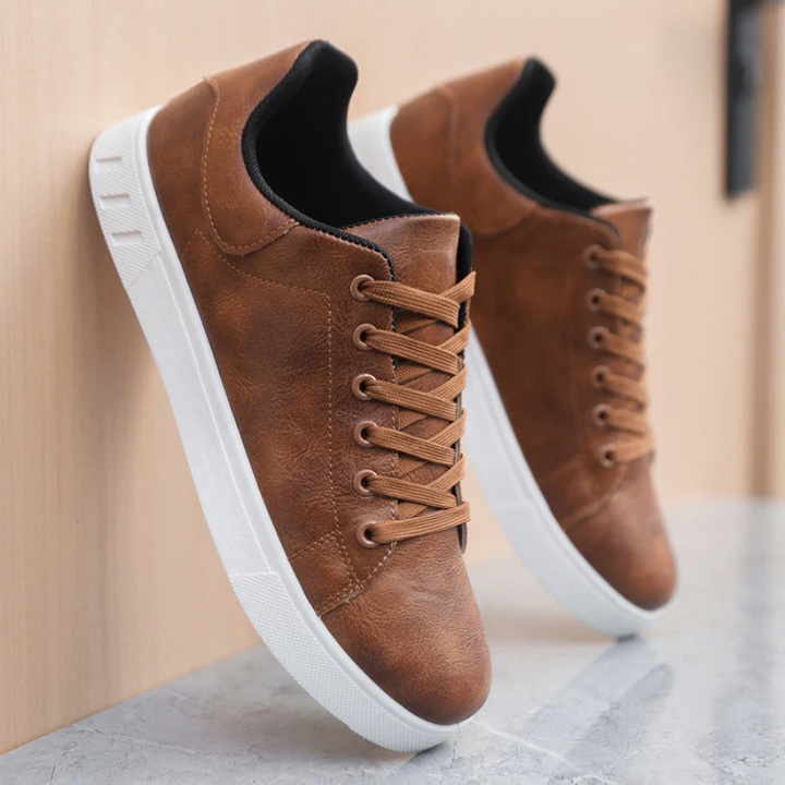 Frank | Leather Lace-Up Sneakers