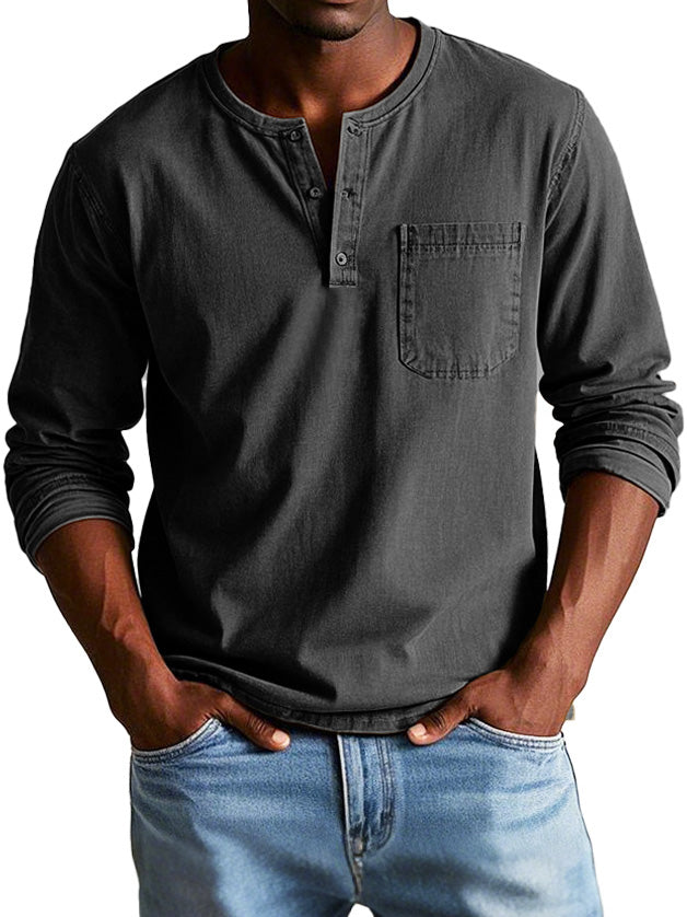 Brody | Vintage Henley Long Sleeve Shirt