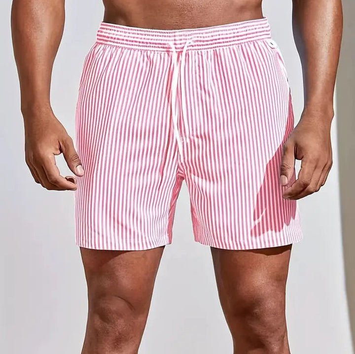 Bruce | Striped Quick-Dry Swim Shorts