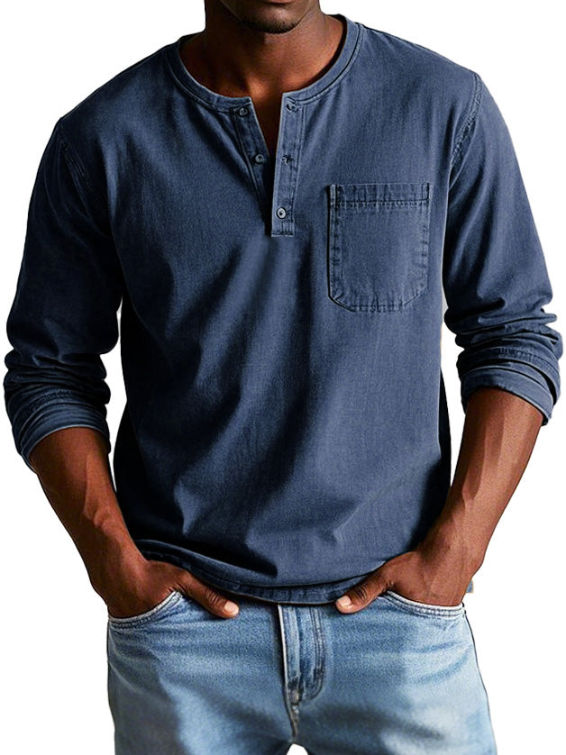Brody | Vintage Henley Long Sleeve Shirt