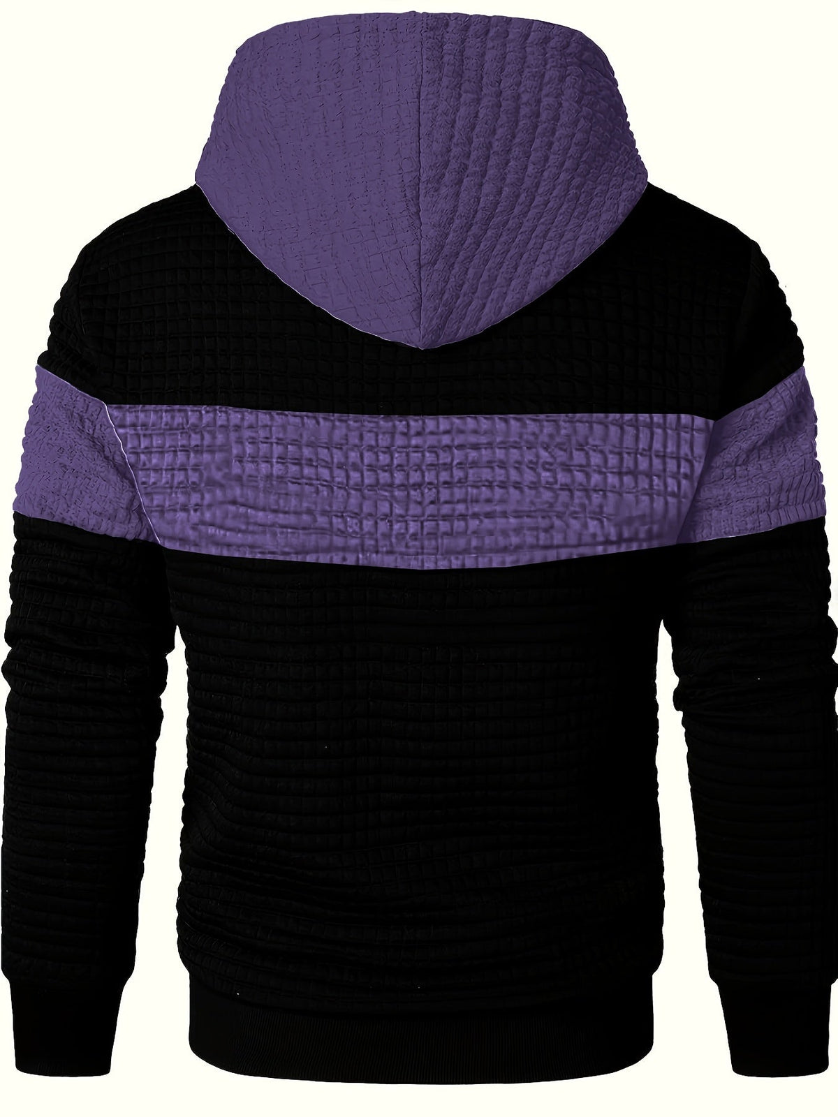 Hayes | Textured Color-Block Hoodie