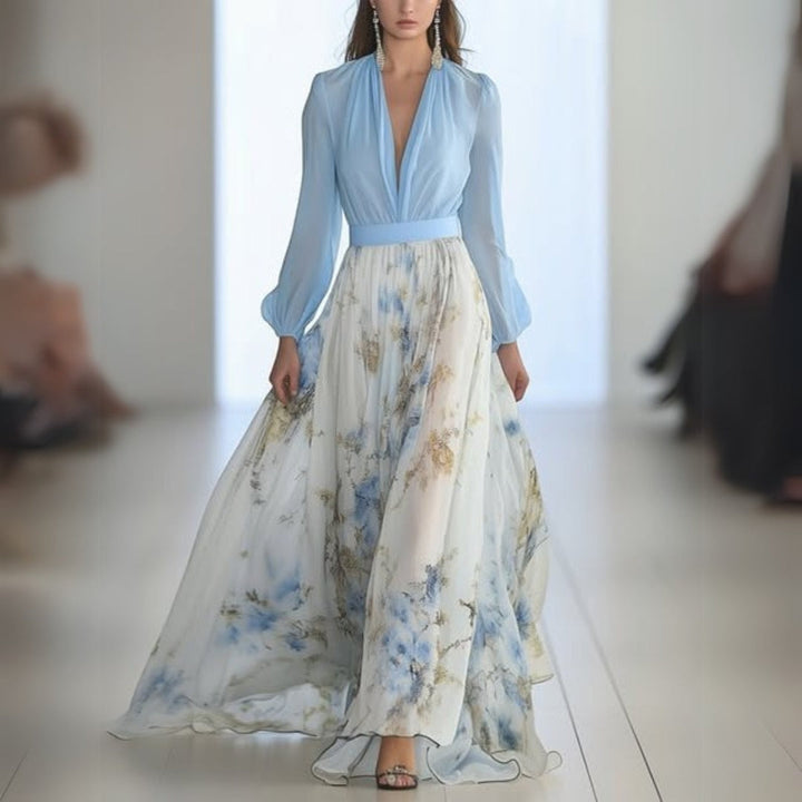 Amanda | Long Sleeve Floral Maxi Dress