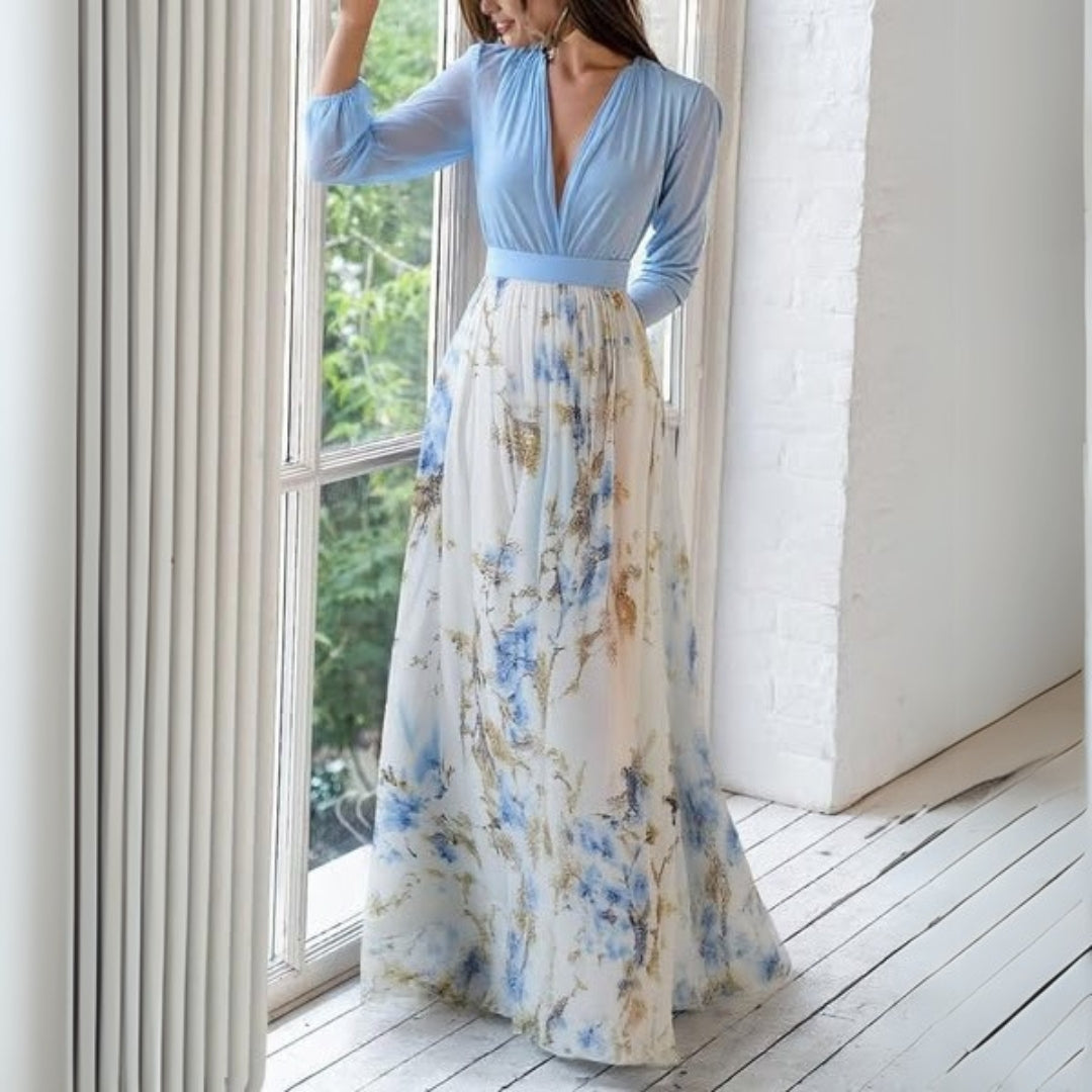 Amanda | Long Sleeve Floral Maxi Dress