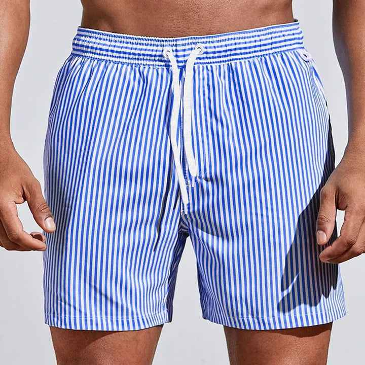 Bruce | Striped Quick-Dry Swim Shorts