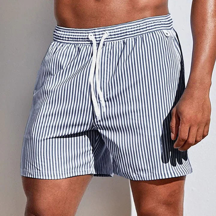 Bruce | Striped Quick-Dry Swim Shorts