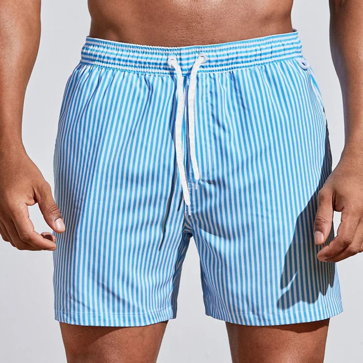 Bruce | Striped Quick-Dry Swim Shorts