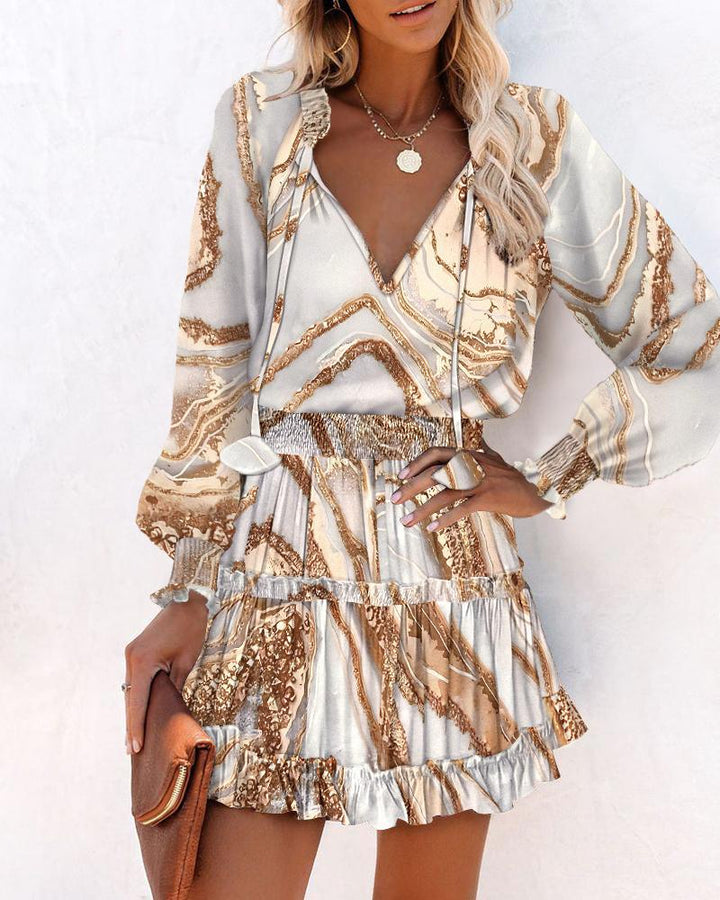 Sara | Floral Long Sleeve Mini Dress