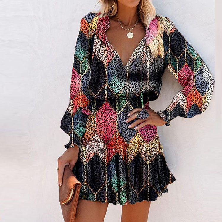 Sara | Floral Long Sleeve Mini Dress