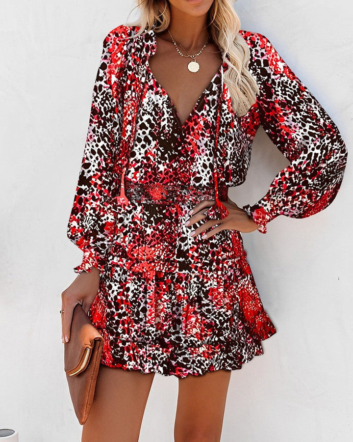Sara | Floral Long Sleeve Mini Dress