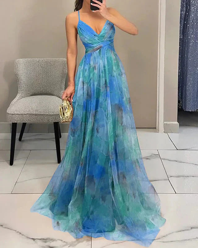 Alison | Pleated Floral Maxi Summer Dress