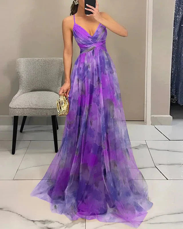 Alison | Pleated Floral Maxi Summer Dress