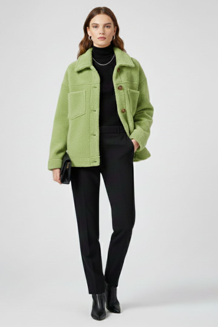 Cecilia | Fleece Jacket with Buttons