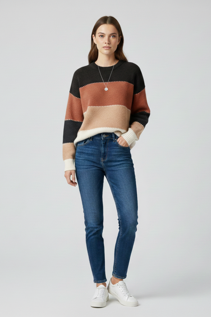 Rosabel | Sweater with Striped Surface