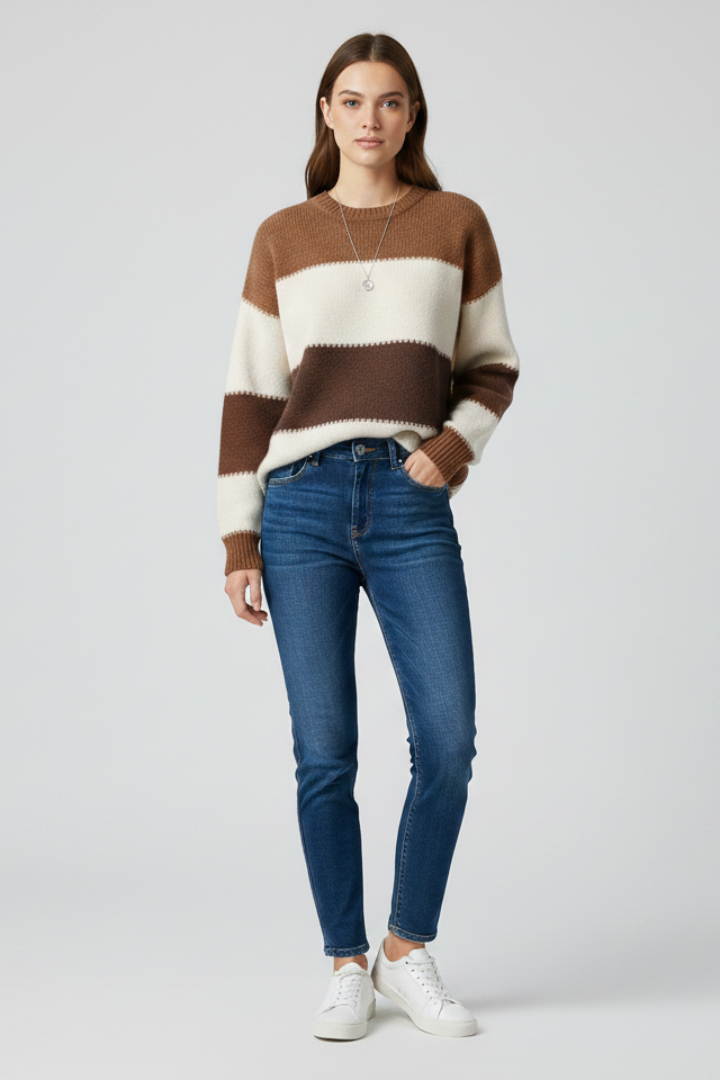 Rosabel | Sweater with Striped Surface
