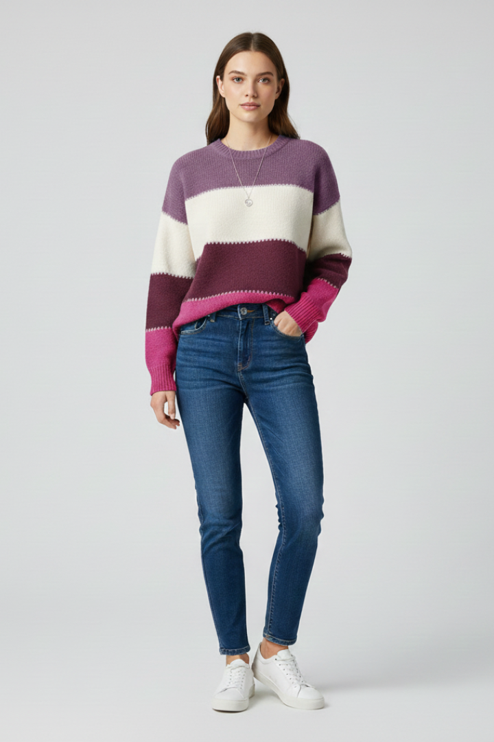 Rosabel | Sweater with Striped Surface