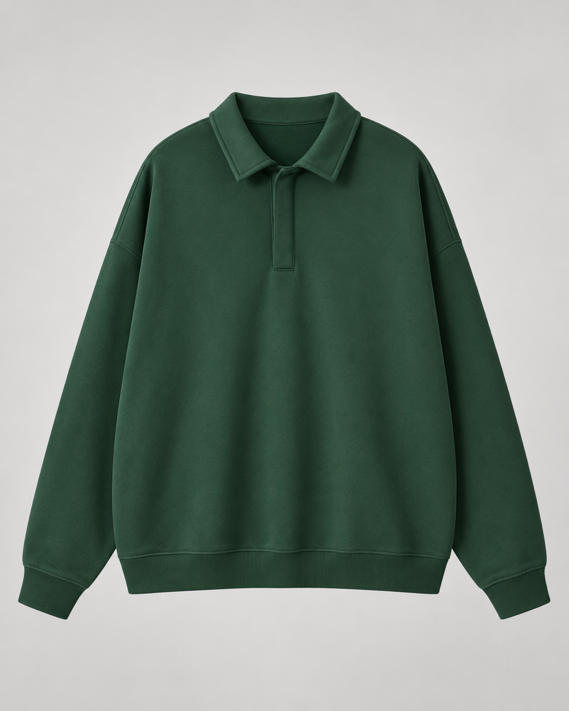 Aaron polo collar oversized sweatshirt - full look 2
