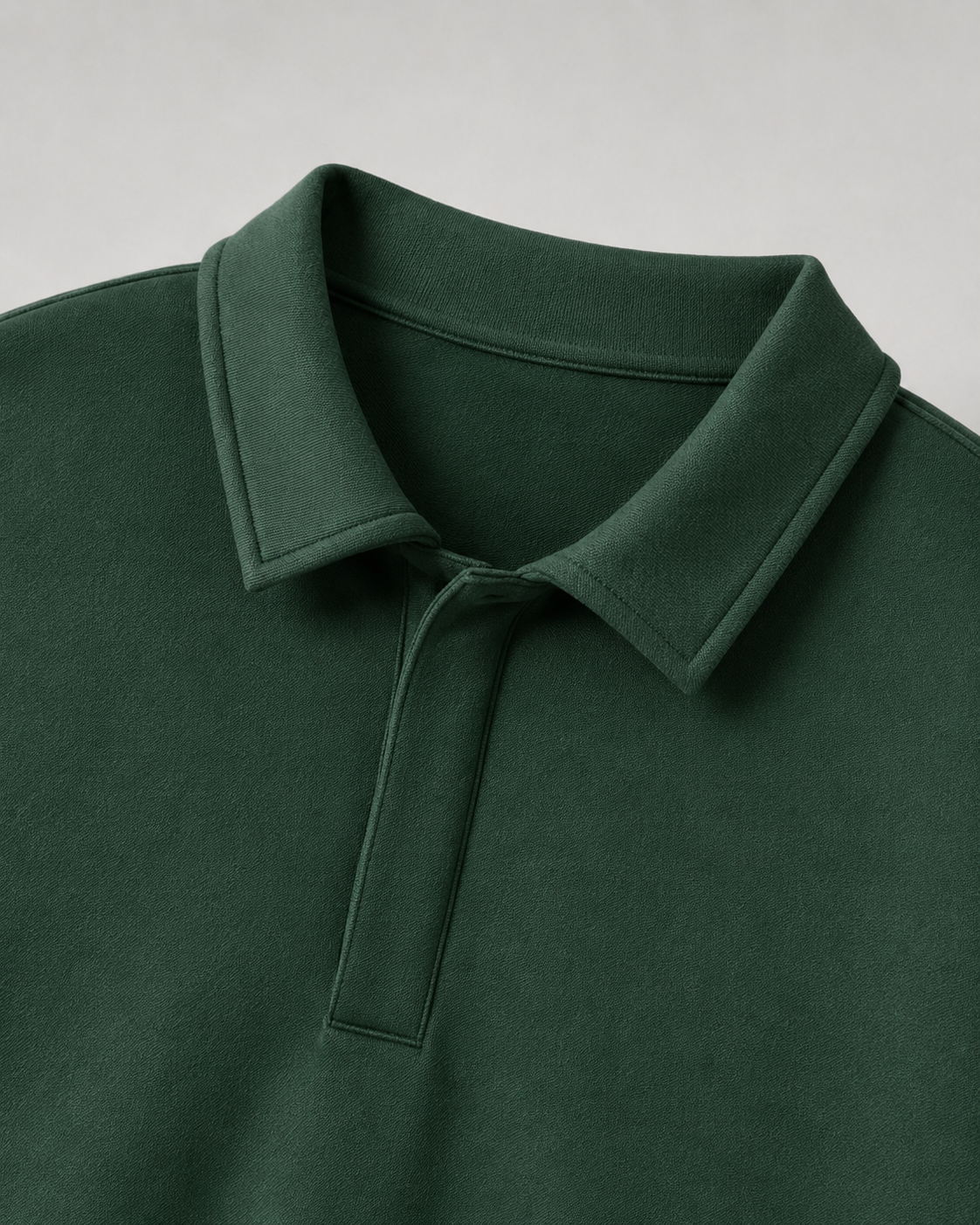Aaron polo collar oversized sweatshirt - collar detail