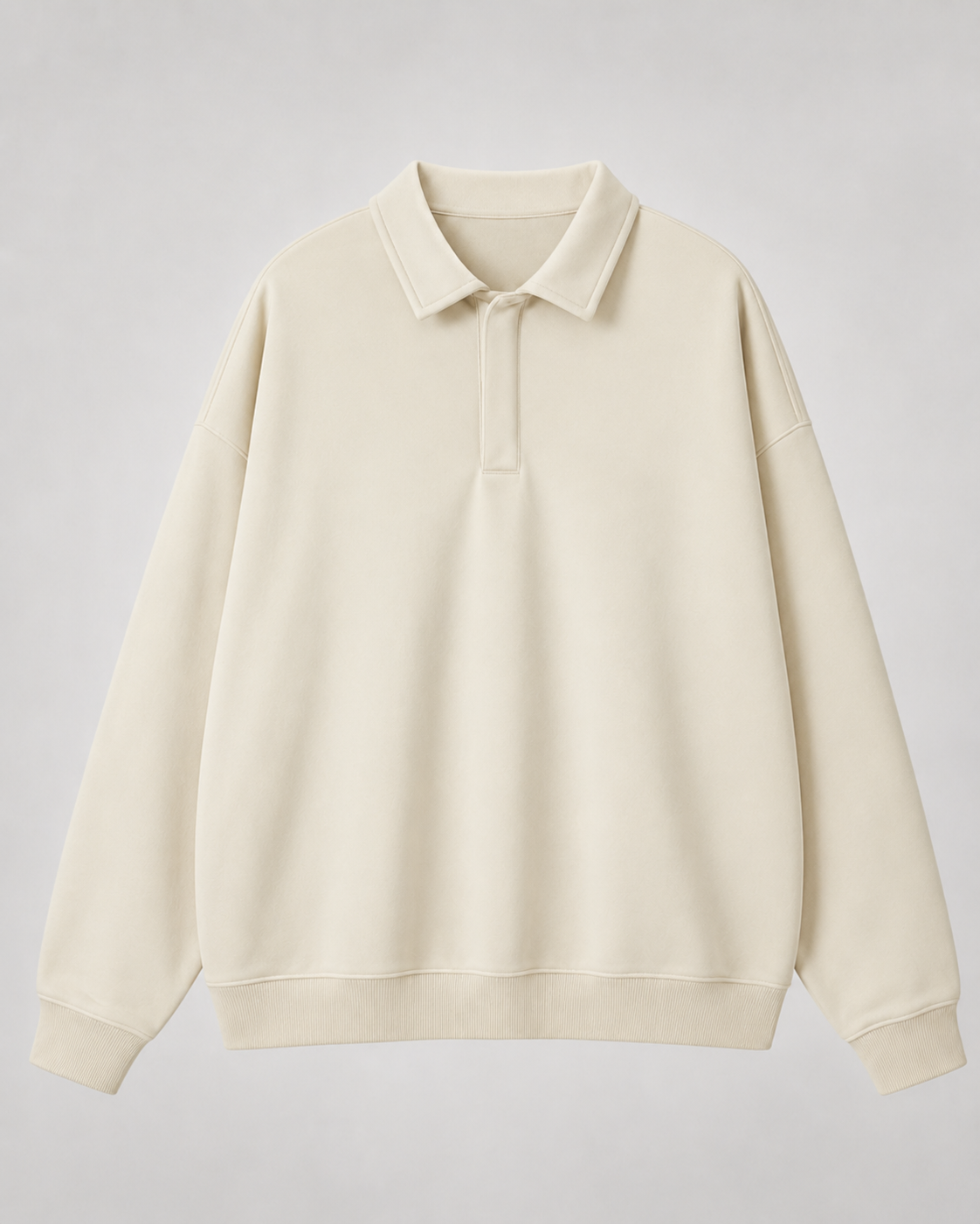 Aaron polo collar oversized sweatshirt - styled outfit 1