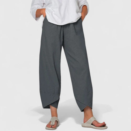 Adelaide wide leg pants with pockets - front view