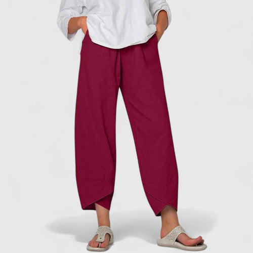 Adelaide wide leg pants with pockets - side view