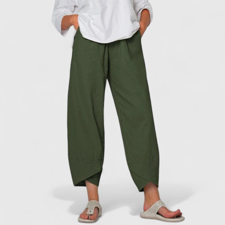 Adelaide wide leg pants with pockets - back view