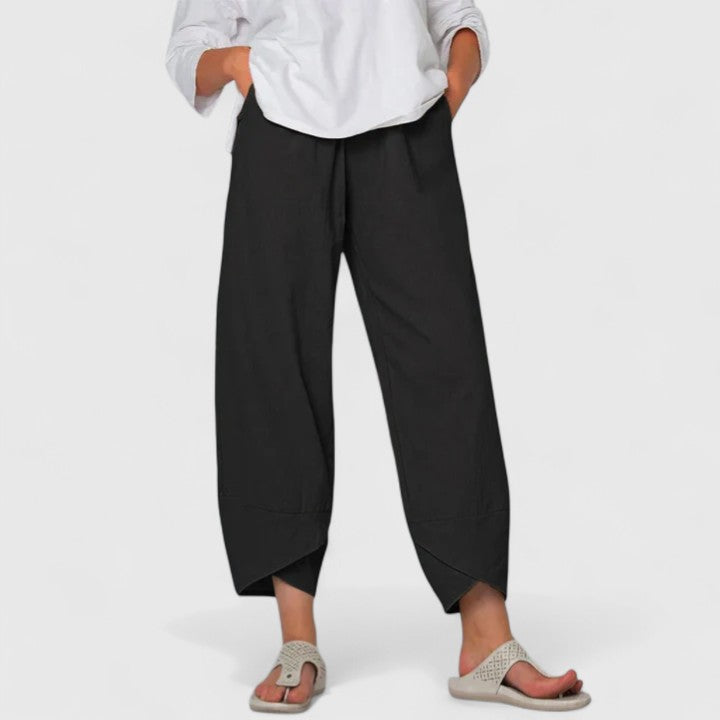 Adelaide wide leg pants with pockets - color Deep Blue
