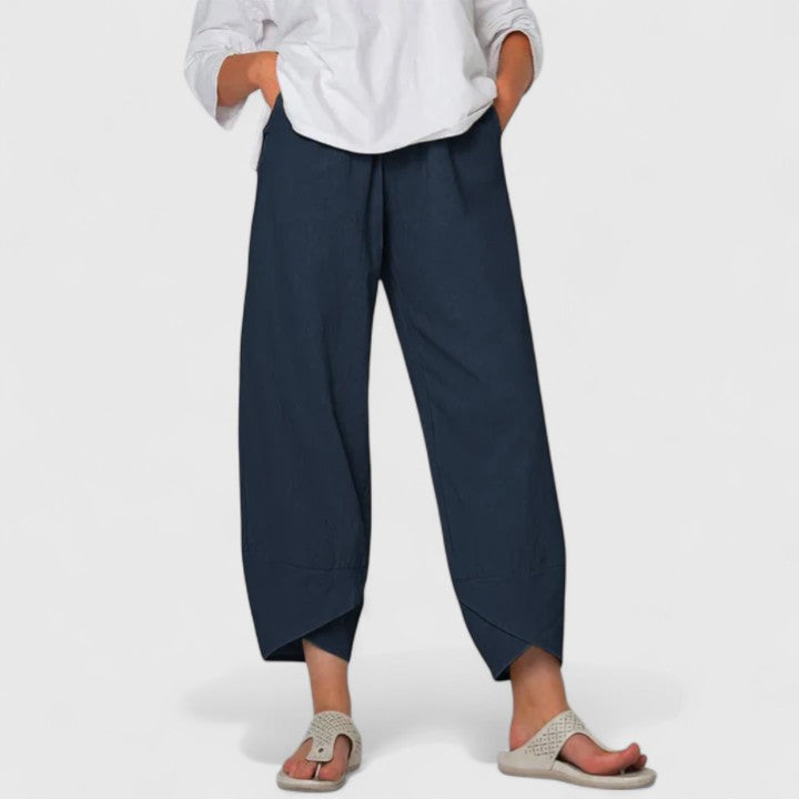 Adelaide wide leg pants with pockets - color Burgundy