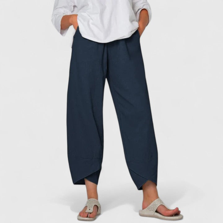 Adelaide wide leg pants with pockets - color Black