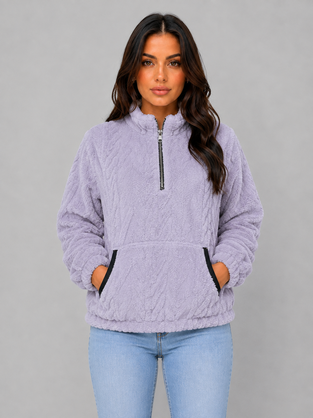 Adeline | Plush Half Zip Pullover