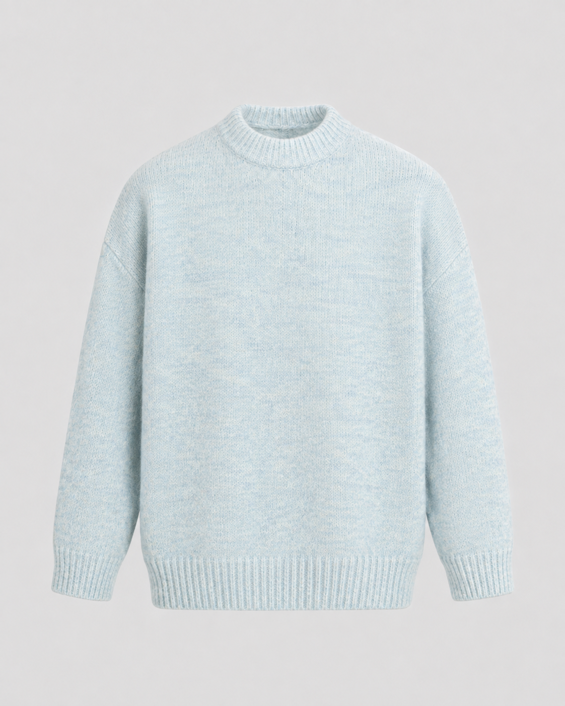 Alan wool crewneck sweater marled knit - styled outfit 2