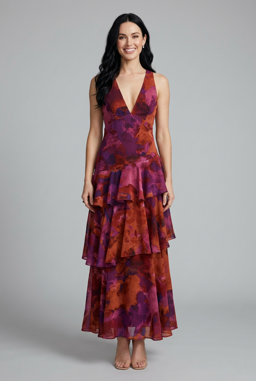 Alana | Floral Tiered Maxi Summer Dress