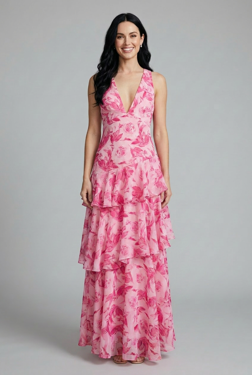 Alana | Floral Tiered Maxi Summer Dress