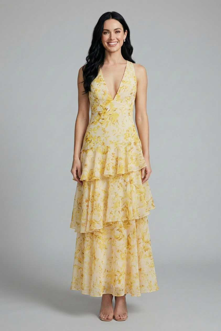 Alana | Floral Tiered Maxi Summer Dress