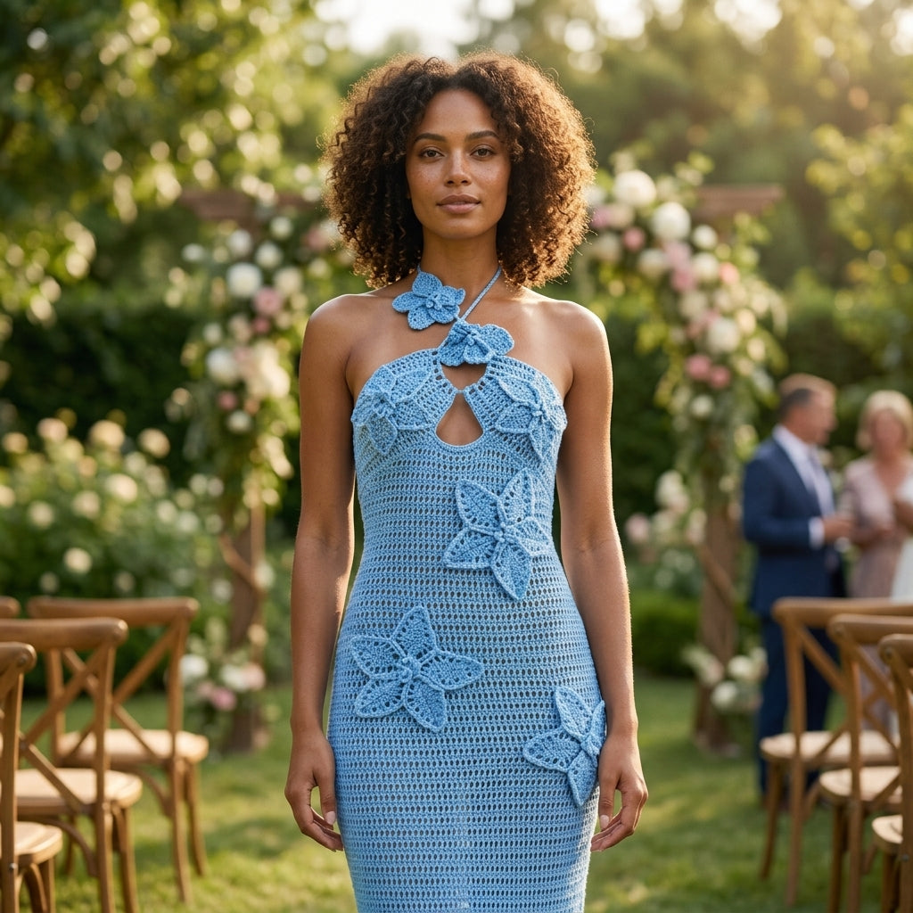 Alena | Crochet Wedding Guest Maxi Dress