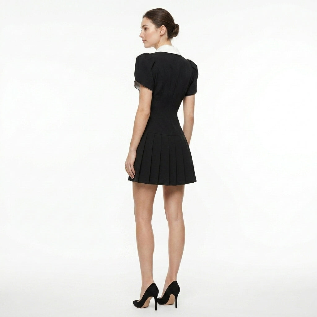 Alessa | Shawl Lapel Wedding Guest Mini Dress