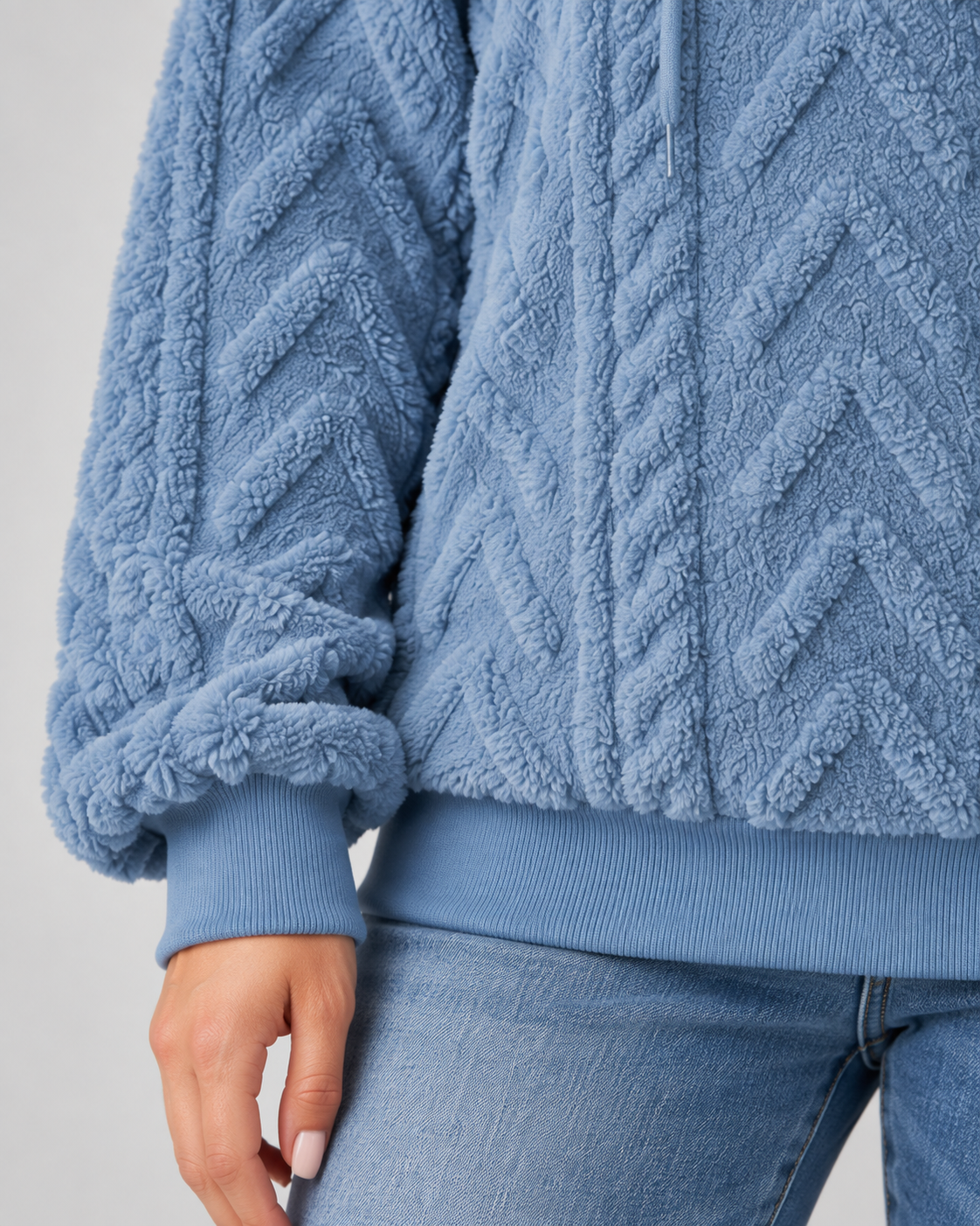Alessandra | Cable-Knit Textured Hoodie