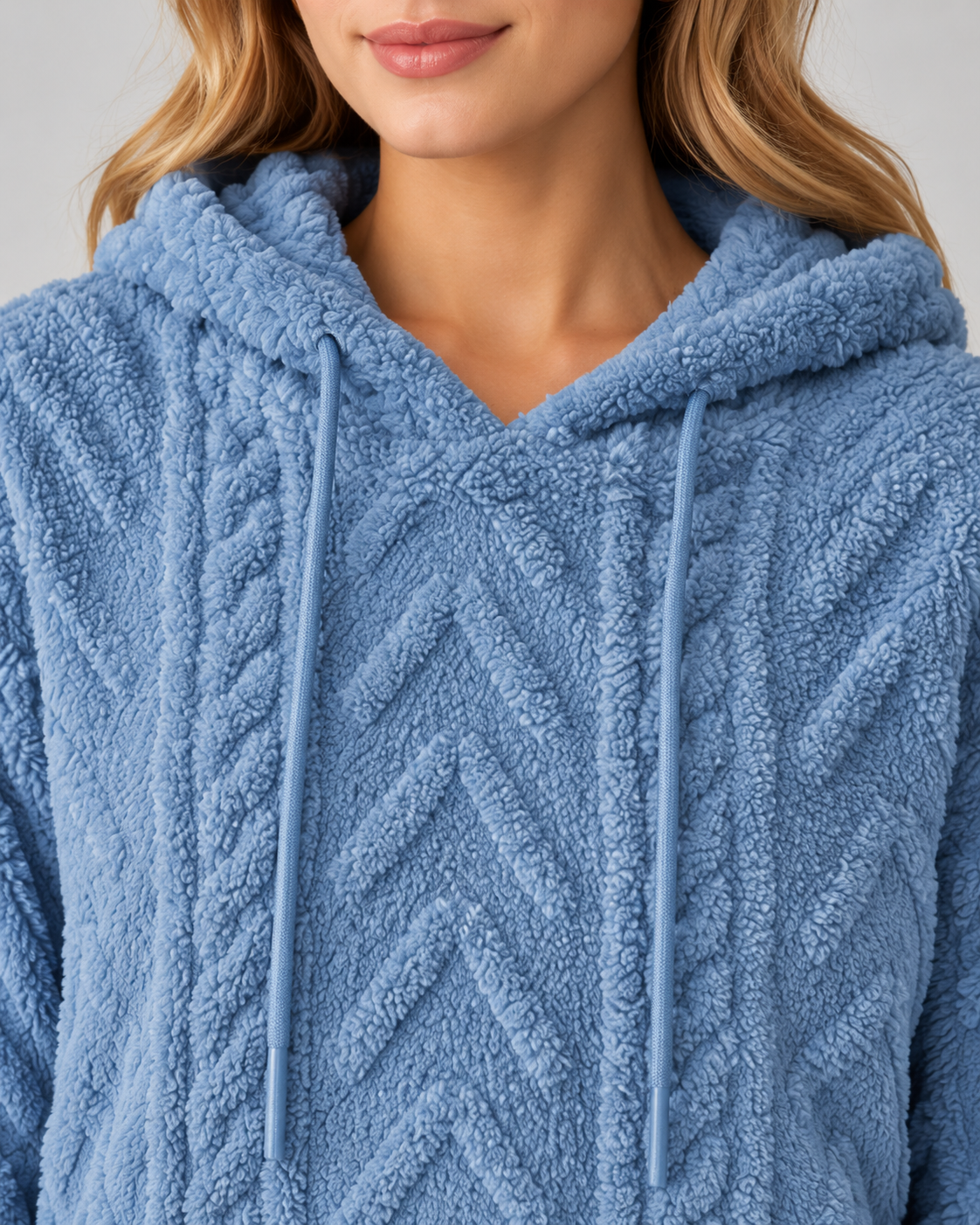 Alessandra | Cable-Knit Textured Hoodie