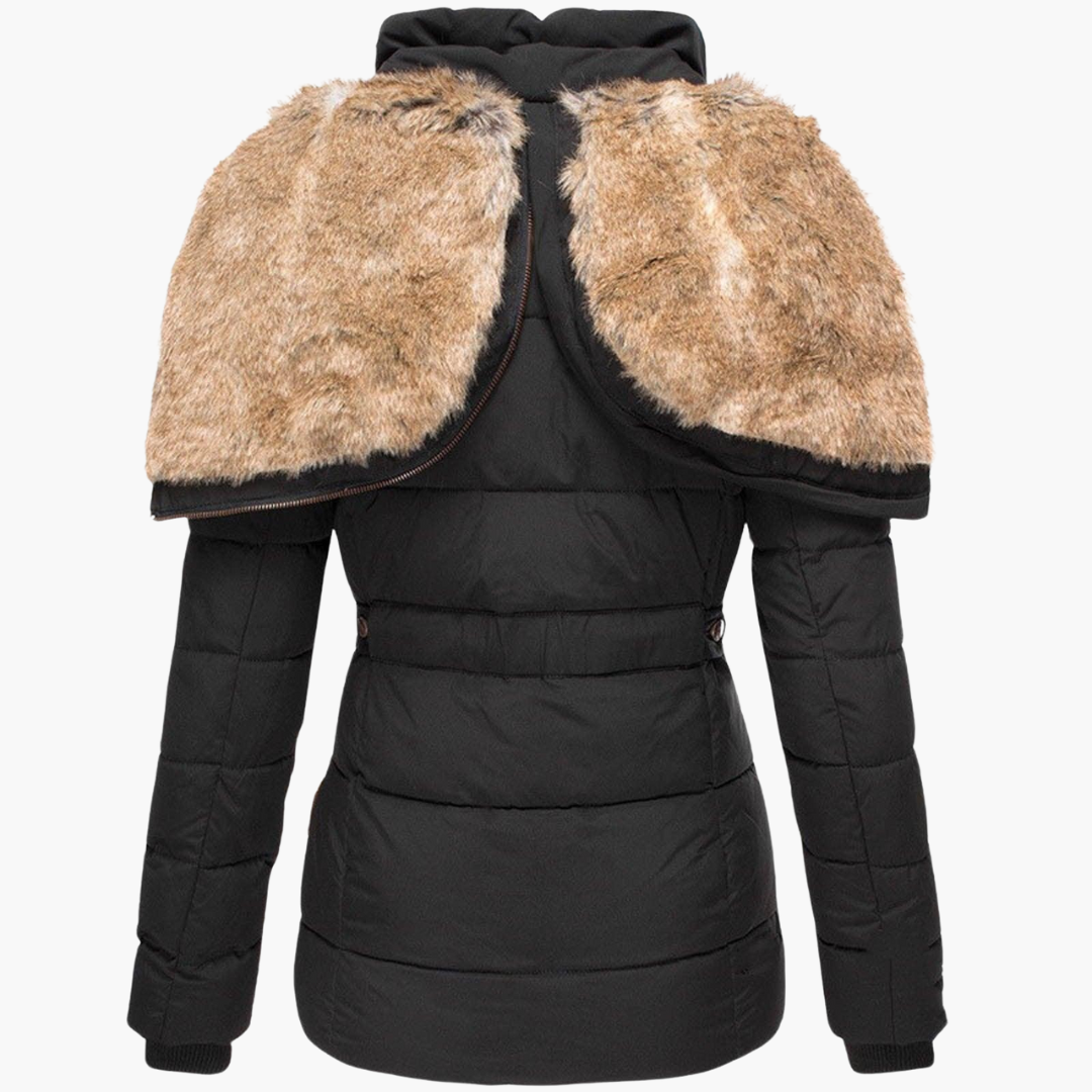 Alexandra fur-lined hooded parka - back view
