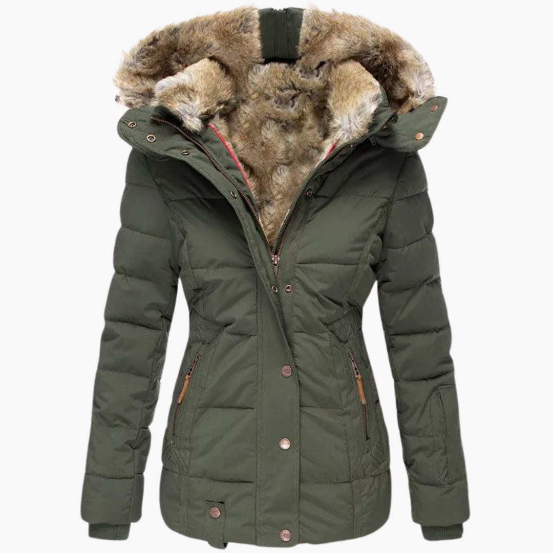 Alexandra fur-lined hooded parka - hood detail
