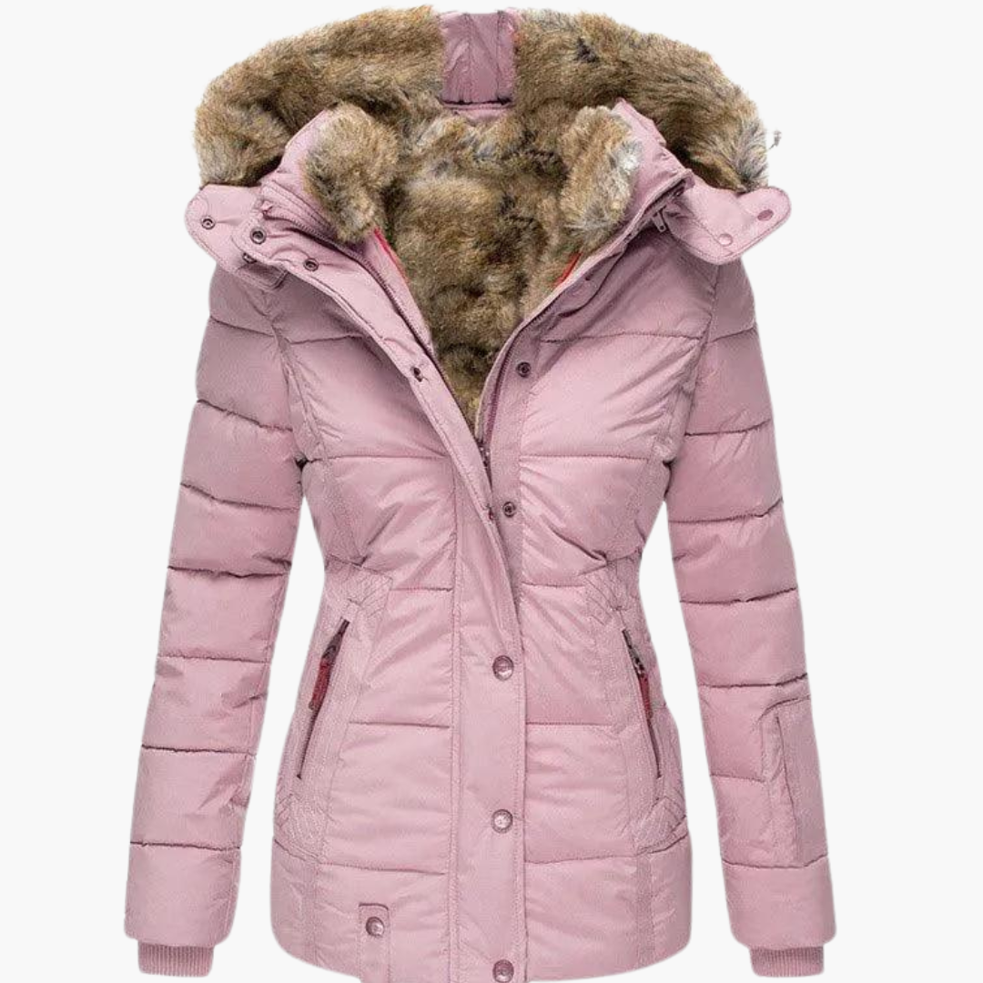 Alexandra fur-lined hooded parka - full look
