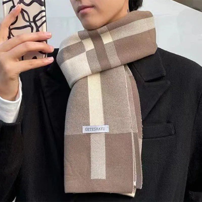 Alistair | Checkered Wool Wrap Shawl