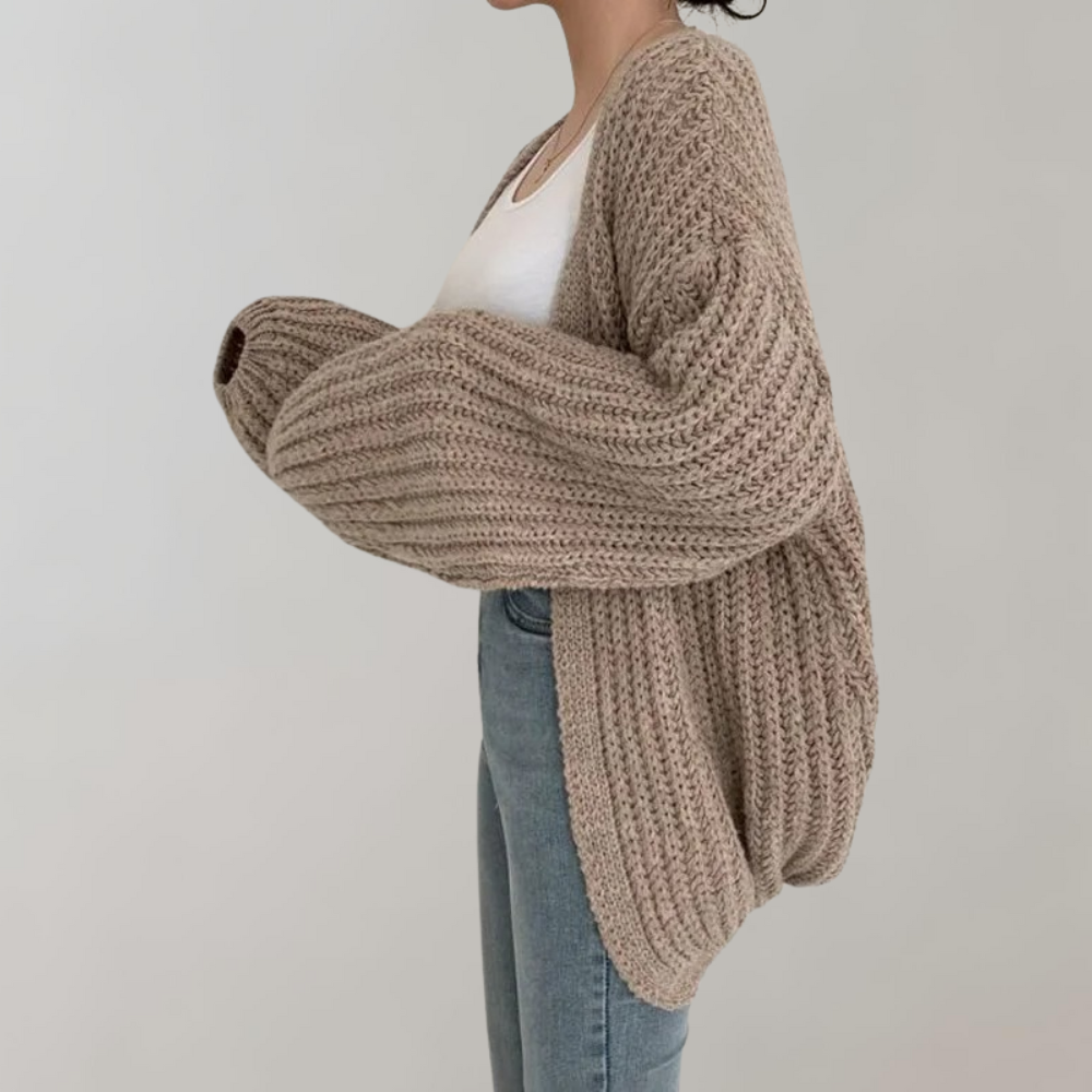 Alvina oversized textured knit cardigan, view 5
