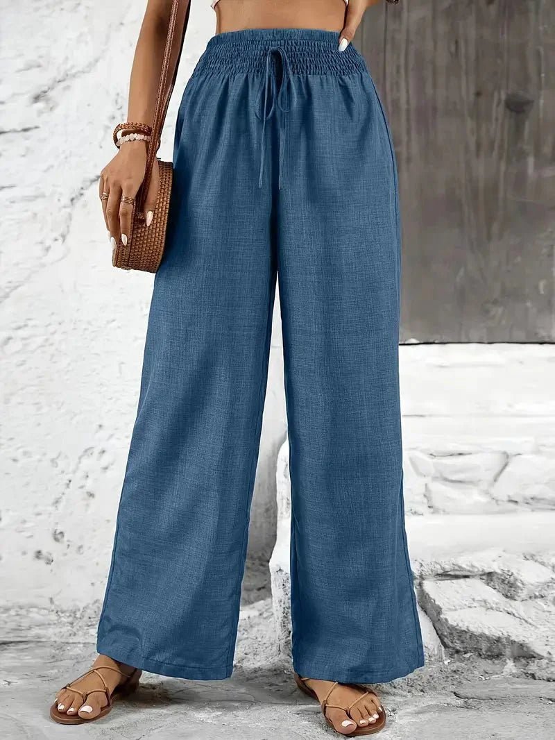 Amalia | Wide Leg Drawstring Trousers