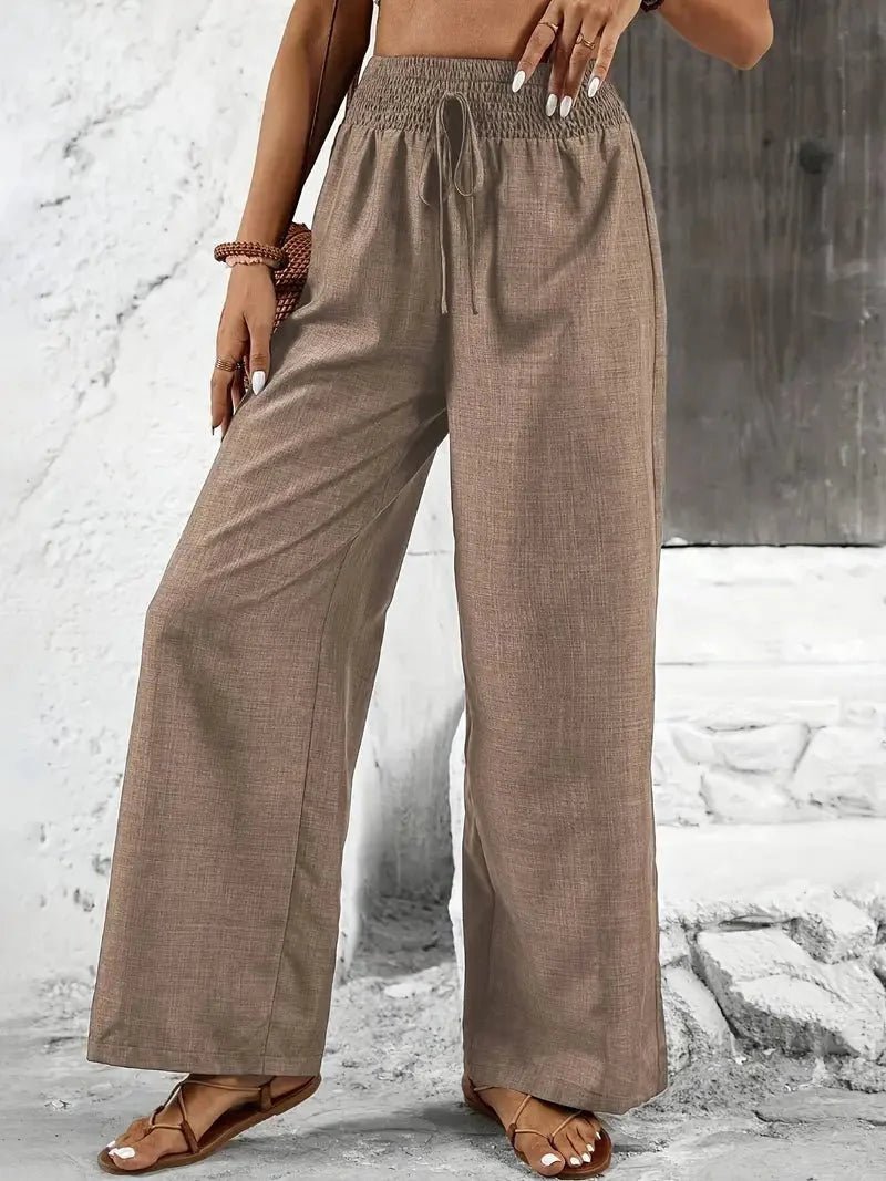 Amalia | Wide Leg Drawstring Trousers